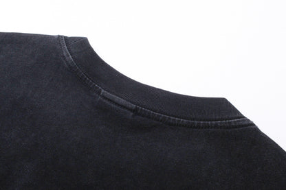 Washed Letter Short Sleeve T-Shirt WN14084