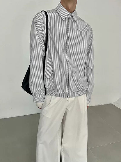 Stripe Design Zipper Jacket WN21647