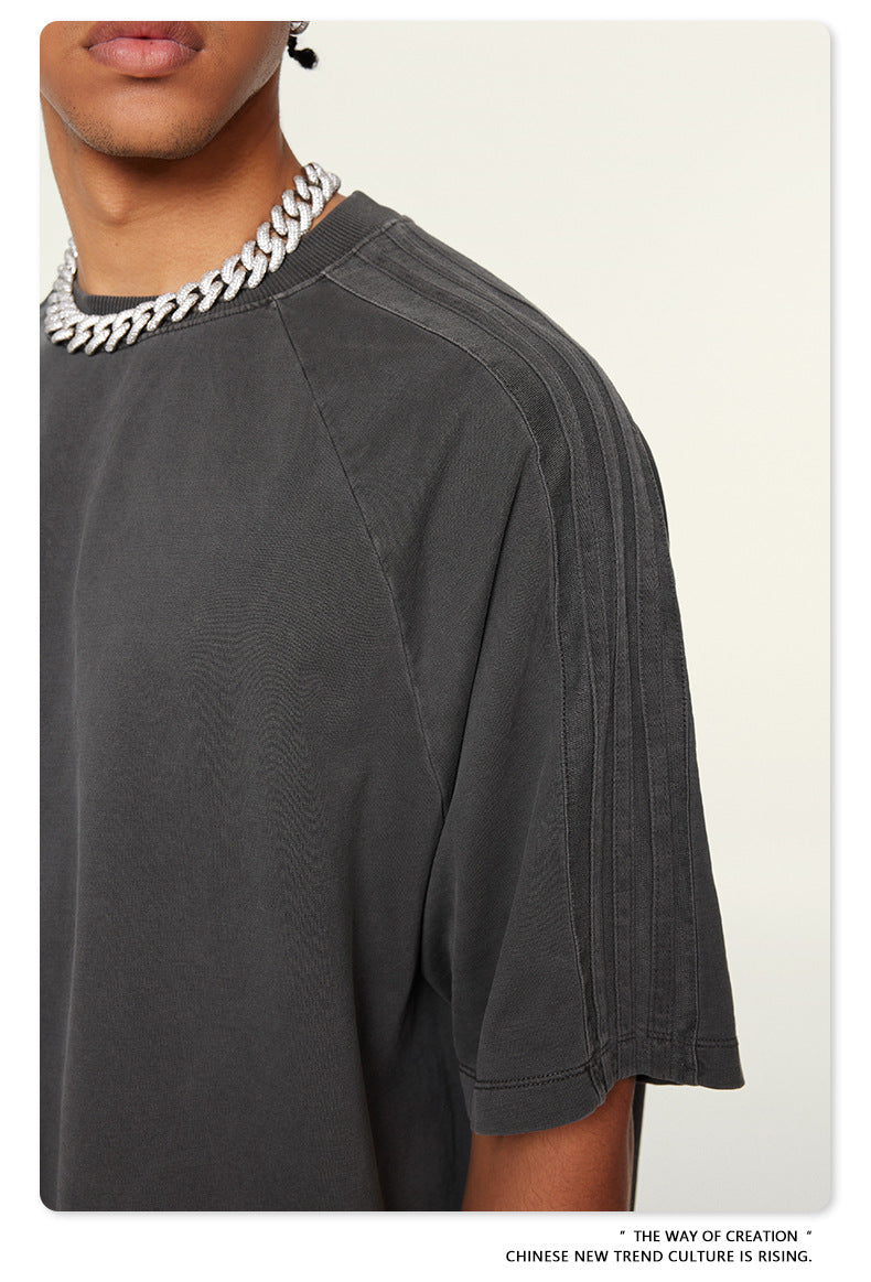 Oversize Washed Short-sleeve T-shirt WN6458