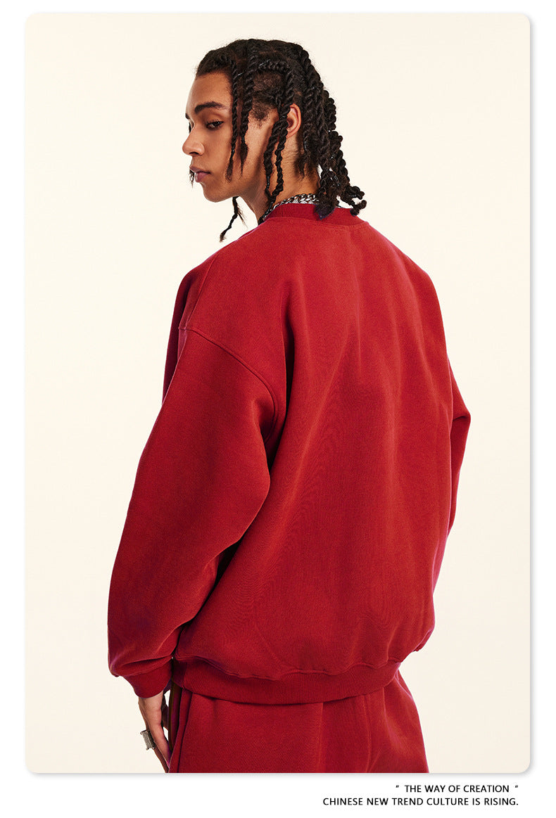 Fleece Lining Oversize Sweatshirt WN9928