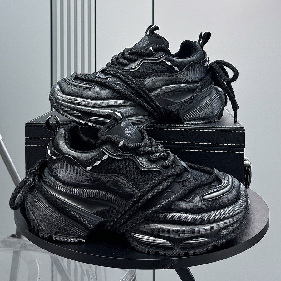 Rope Lace Washed Chunky Sole Sneakers WN24660