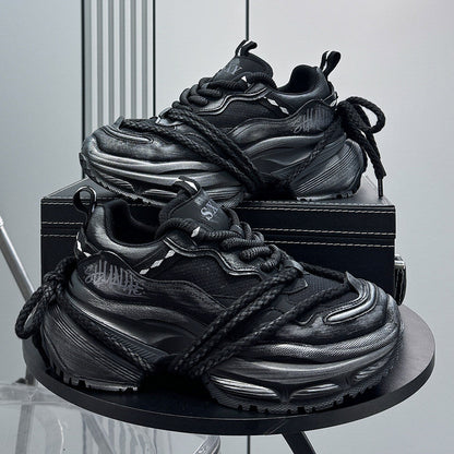 Rope Lace Washed Chunky Sole Sneakers WN24660
