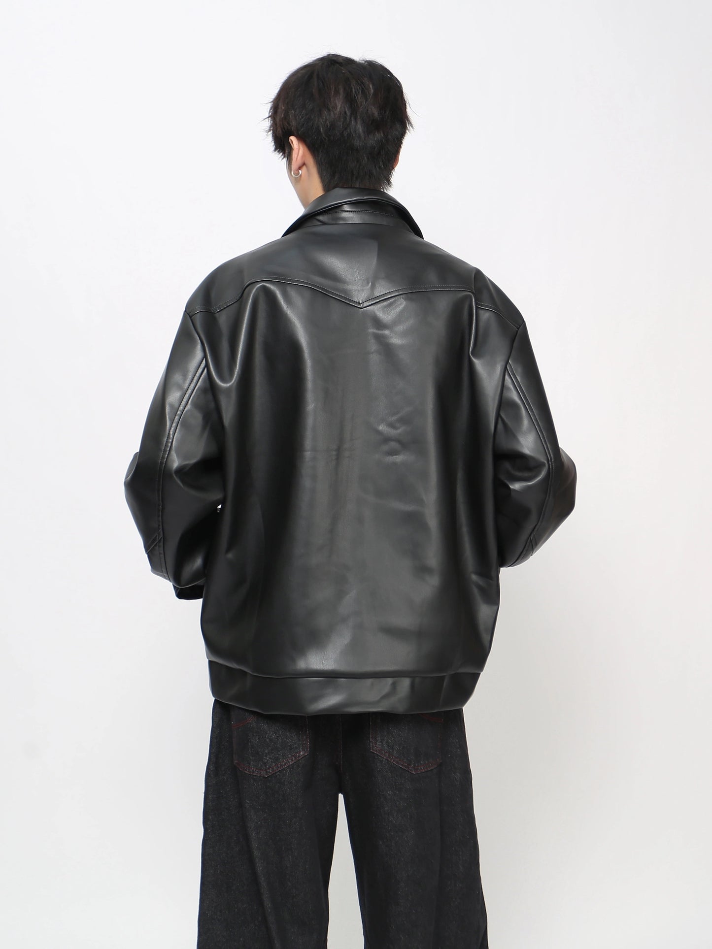 PU Leather Zipper Jacket WN21023