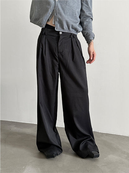 Tuck-in Wide-Leg Straight Trousers WN8935