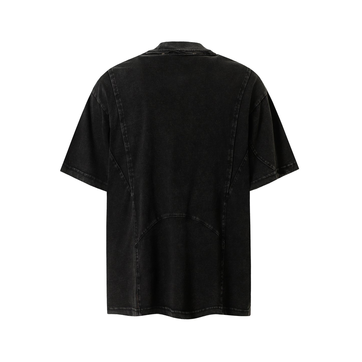 Heavy Washed Fade Stitching Short Sleeve T-Shirt WN25671