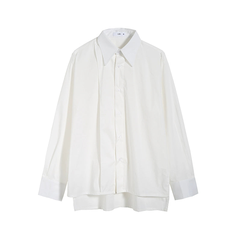Overlap Placket Long Sleeve Shirt WN21486