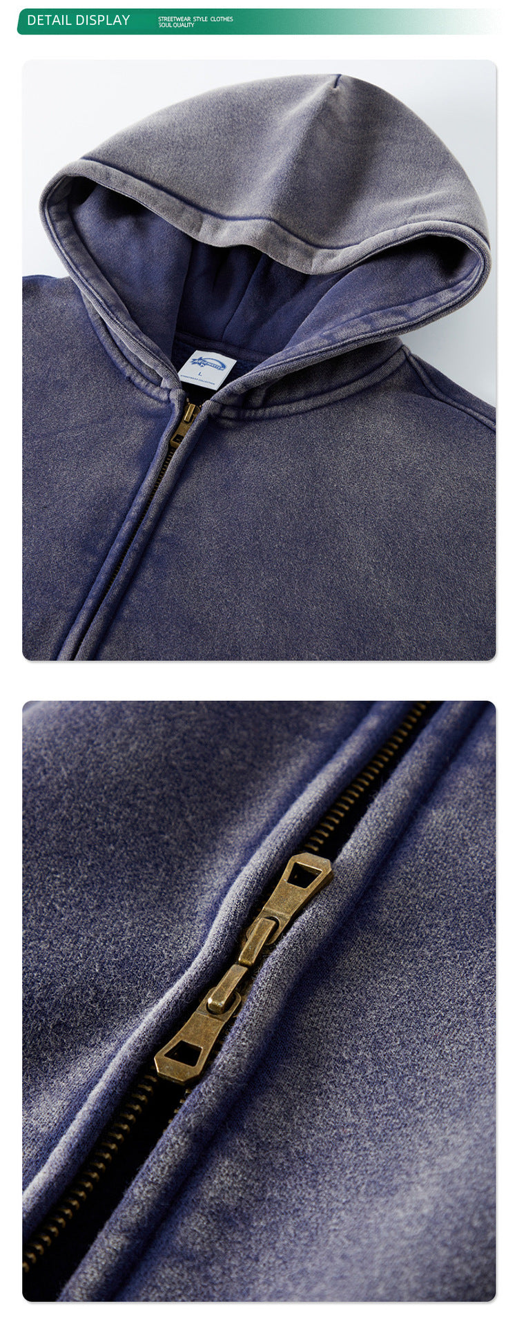 Vintage Dyed Zipper Hoodie & Vintage Dyed Sweatpants Setup WN6621