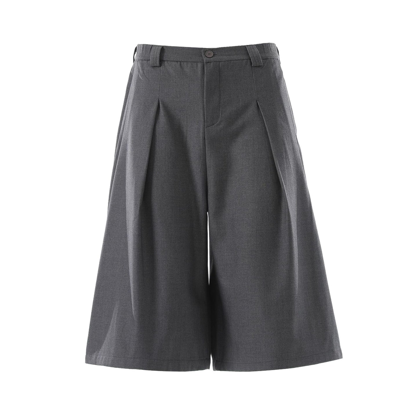 Drape Pleats Cropped Half Pants WN25777