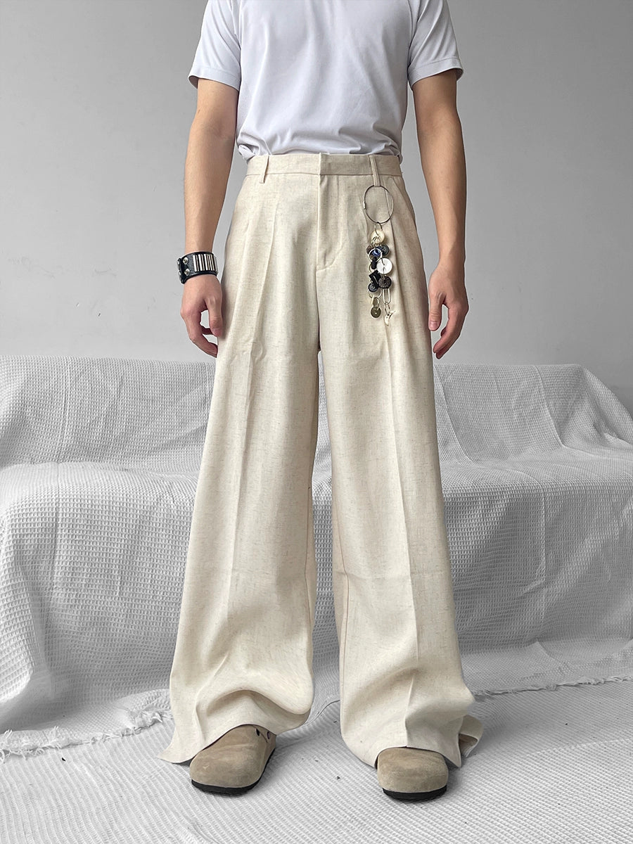 Wide-Leg Split-Hem Trousers WN9561