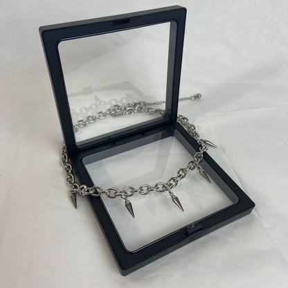 Studs Tassel Titanium Steel Necklace WN19236