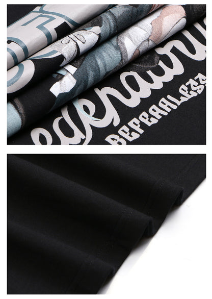 Illustration Graphic Print Short Sleeve T-Shirt WN26215