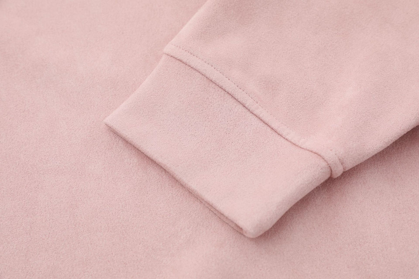 Letter Embroidery Suede Print Sweatshirt WN12697