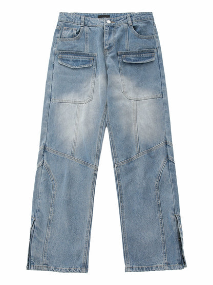 High Waist Workwear Denim Jeans WN5684