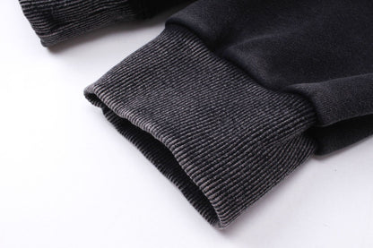 Washed Gradient Letter Print Oversize Pullover Hoodie WN11464