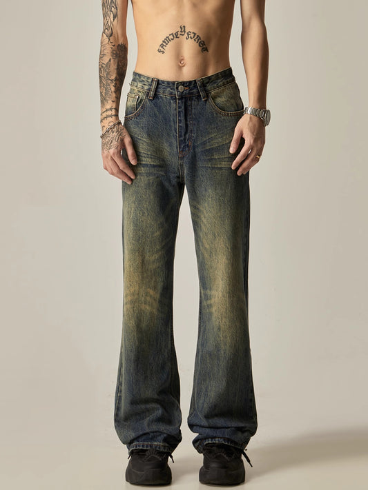 Washed Micro Flare Denim Jeans WN7751