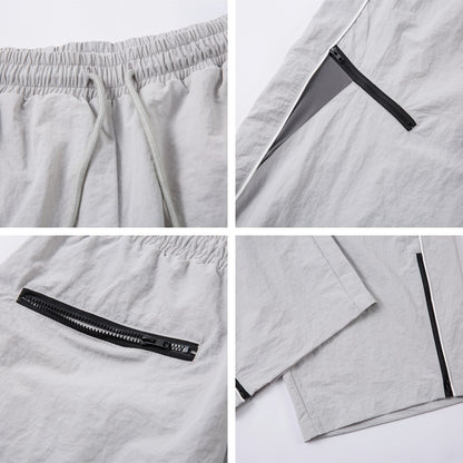 Patchwork Zipper Outdoor Straight Pants WN26926