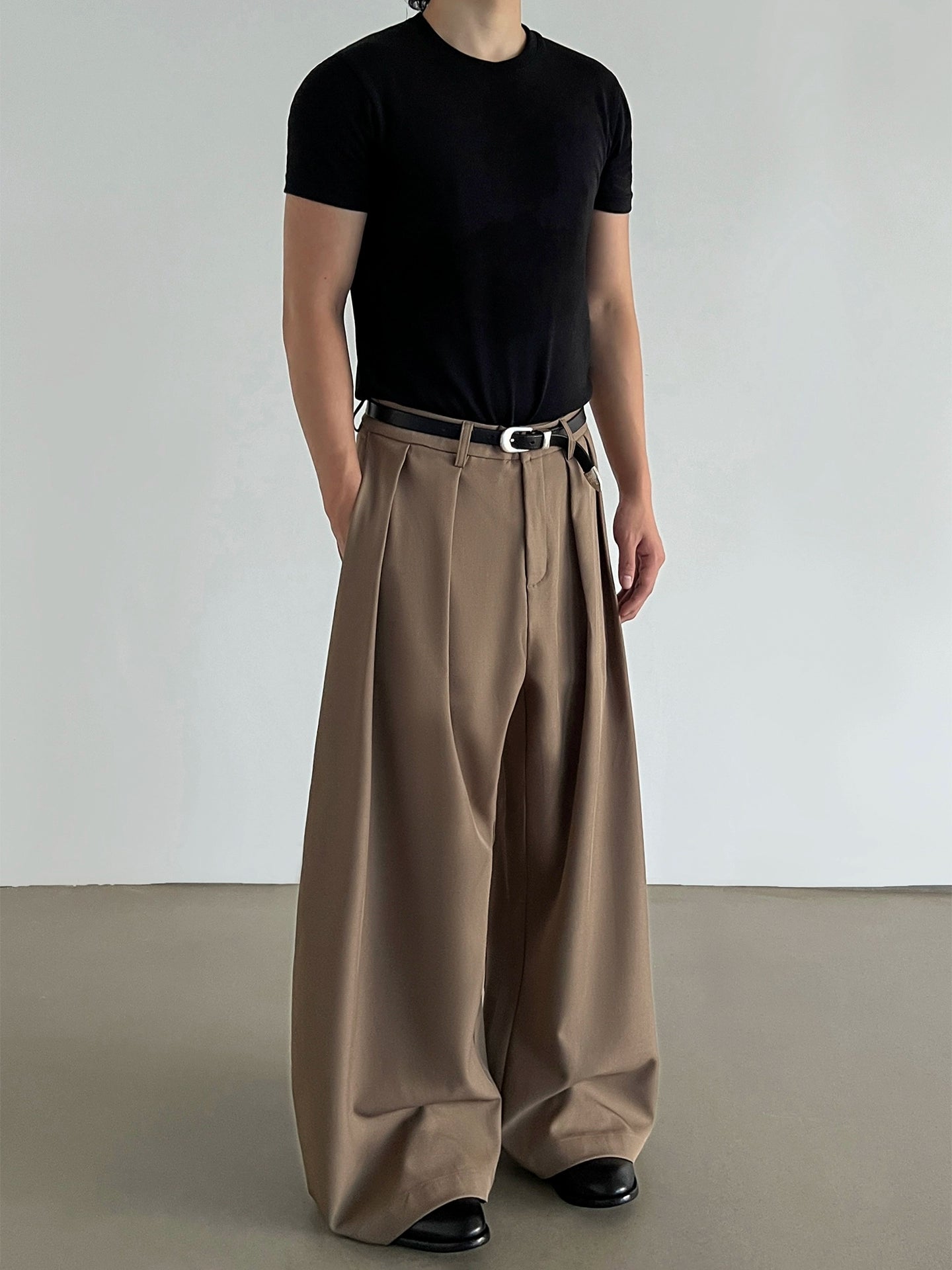 Pleats Wide Leg Trousers WN21439