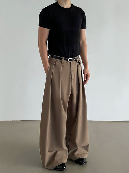 Pleats Wide Leg Trousers WN21439