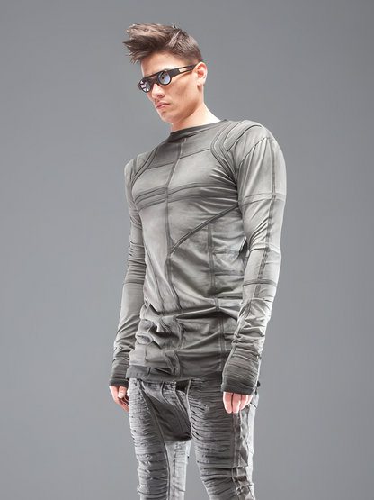 Geometry Tie-Dye Long Sleeve T-Shirt WN21971