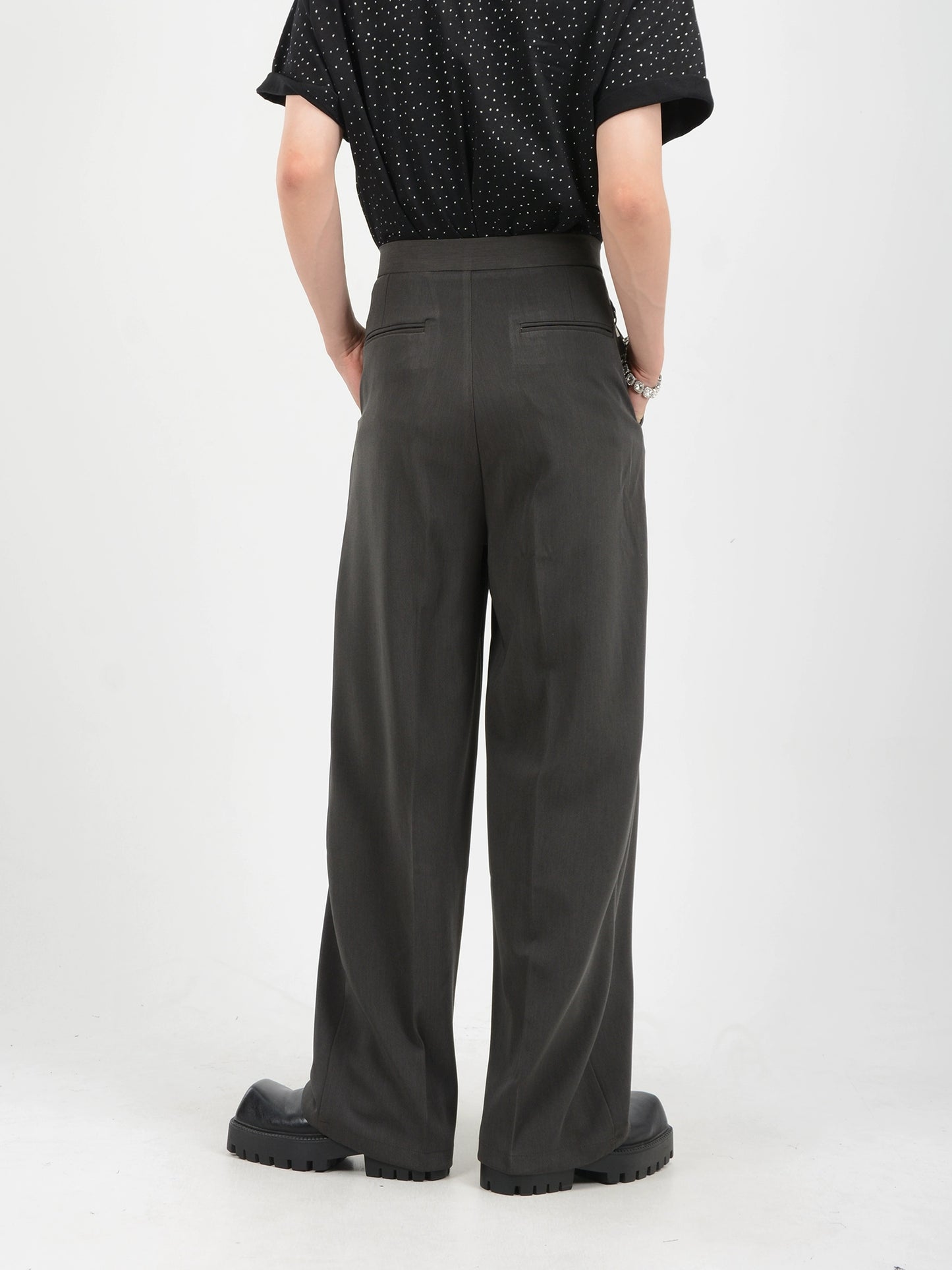 Tuck-in Wide-Leg Straight Trousers WN7137