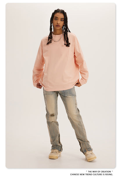 Oversize Washed Long Sleeve T-Shirt WN6052