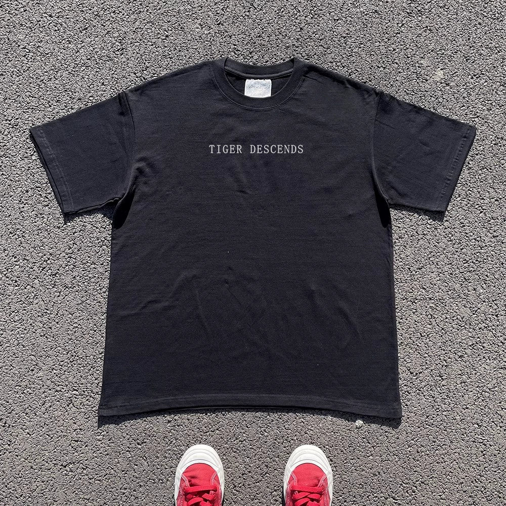 Creative Art Print Oversize Short Sleeve T-Shirt WN16681