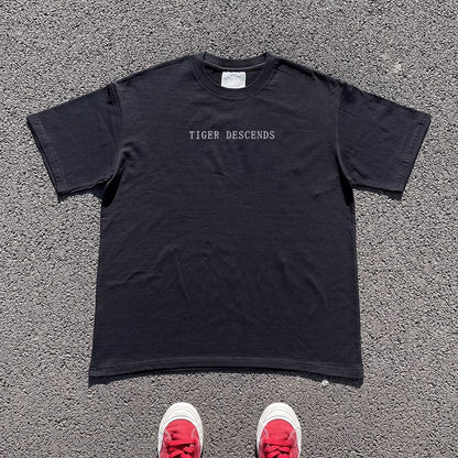 Creative Art Print Oversize Short Sleeve T-Shirt WN16681