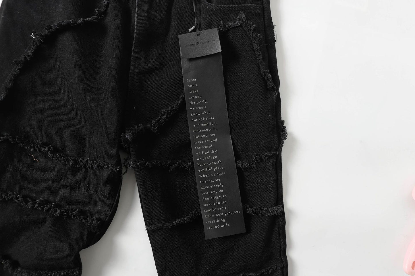 Raw Hem Wash Flare Denim Jeans WN16193