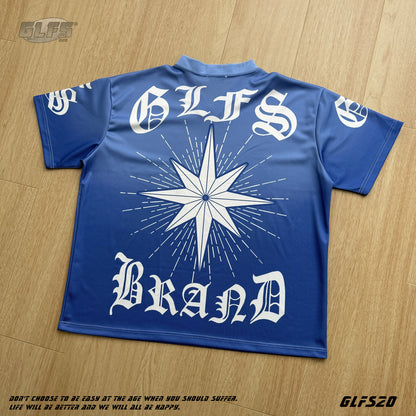 Mesh Gradient Heart Print Short Sleeve T-Shirt WN26499