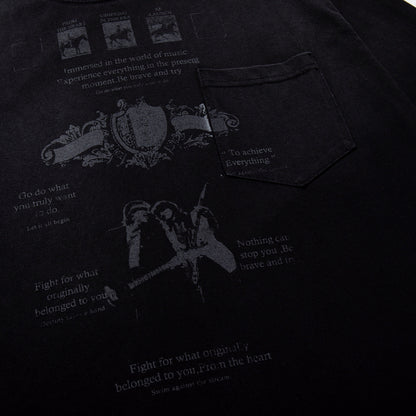 Graphic Print Pocket Design Short Sleeve T-Shirt WN25383
