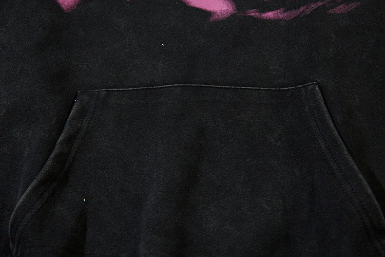 Letter Print Pullover Hoodie WN11208