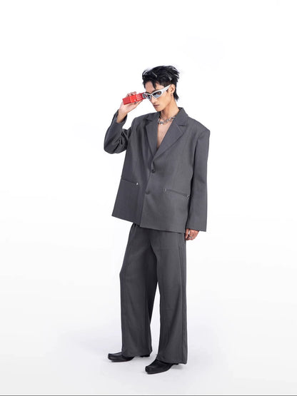 Oversize Tailored Jacket & Tuck-in Trousers Setup WN9232