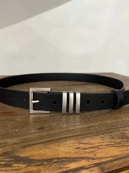 Metal Buckle Versatile PU Leather Belt WN23157