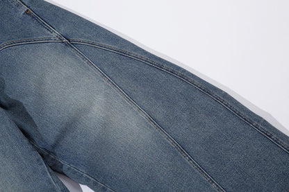 Washed Split-Design Denim Jeans WN13119