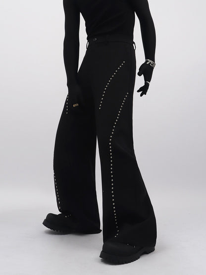Studs Line Wide Leg Pants WN23712
