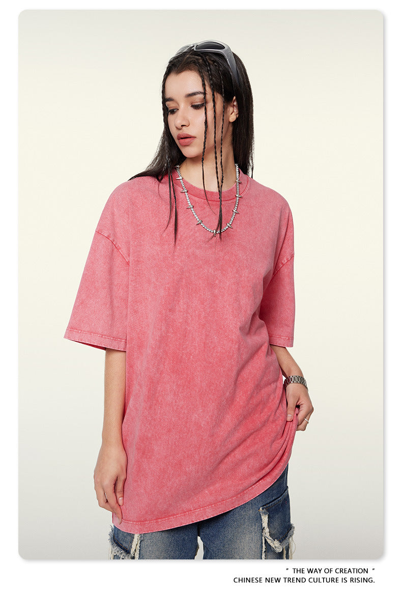Washed Heavyweight Oversize Short Sleeve T-Shirt WN6078