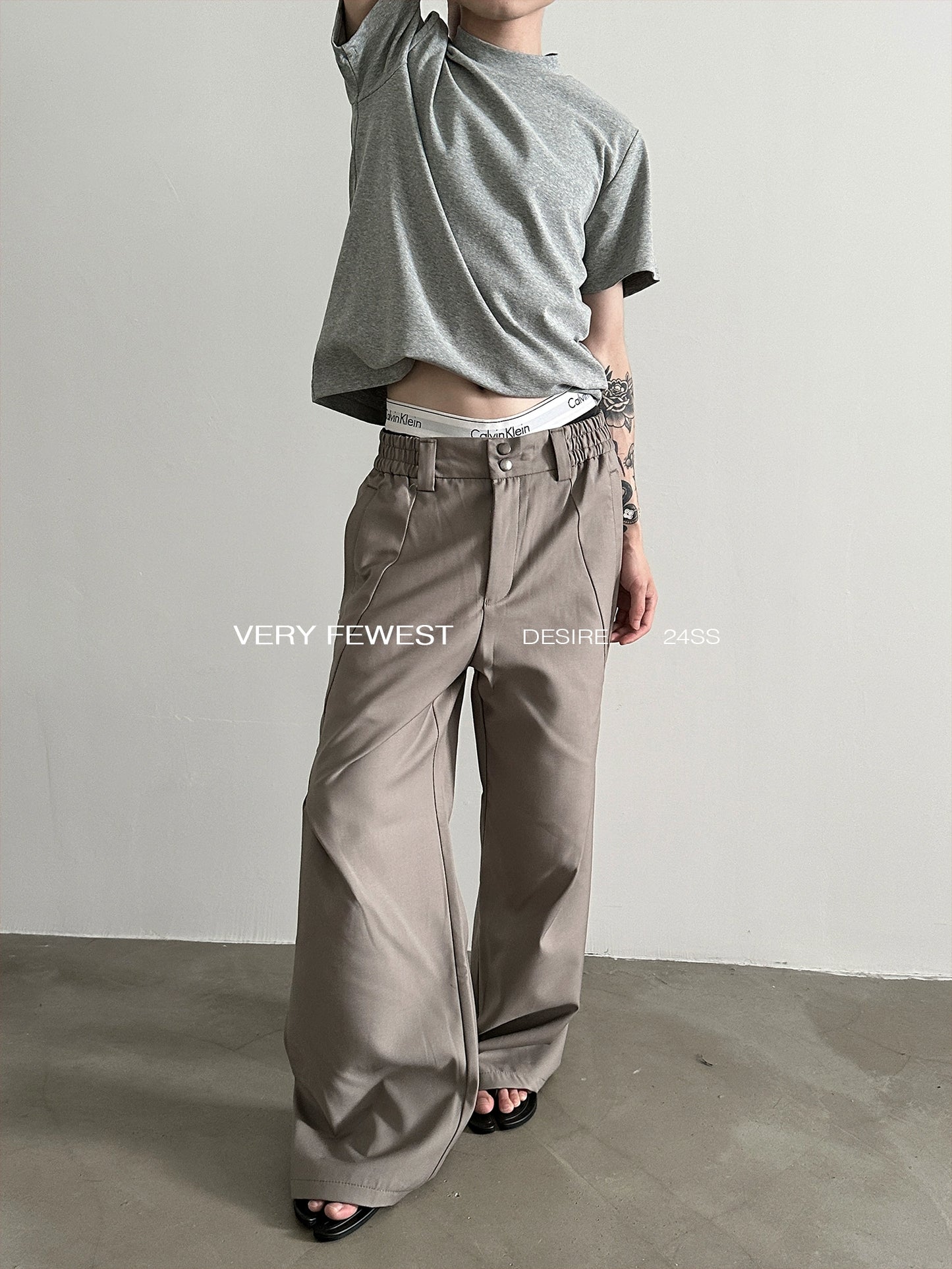 Wide Leg Drape Trousers WN8909