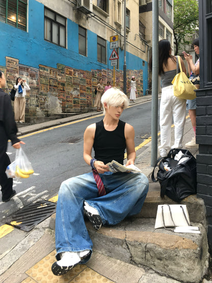 Stretch Plain Knit Vest WN19912