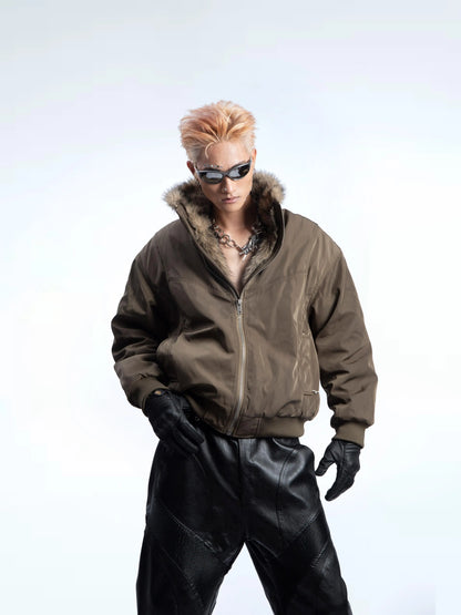 Fleece Lining Stand Neck Puffer Jacket WN20631