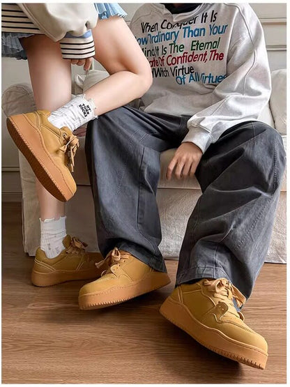Platform Suede Lace-Up Sneakers WN24553