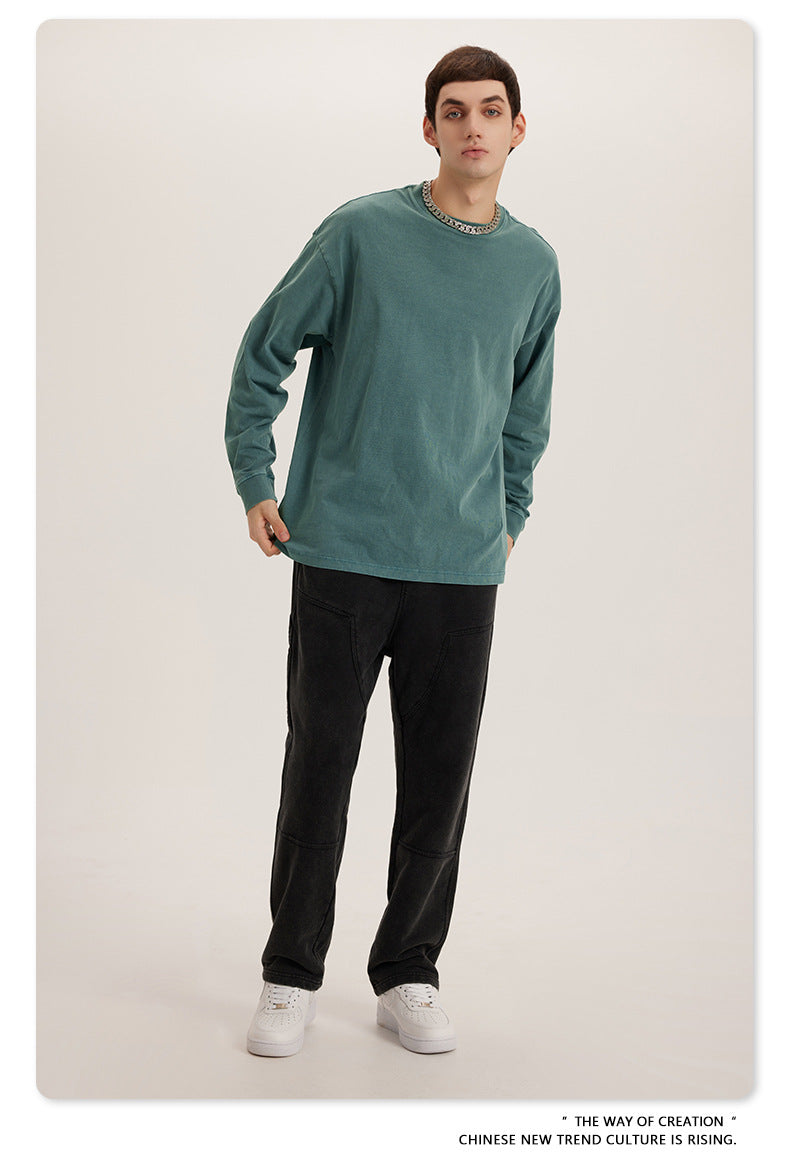 Oversize Washed Long Sleeve T-Shirt WN6052