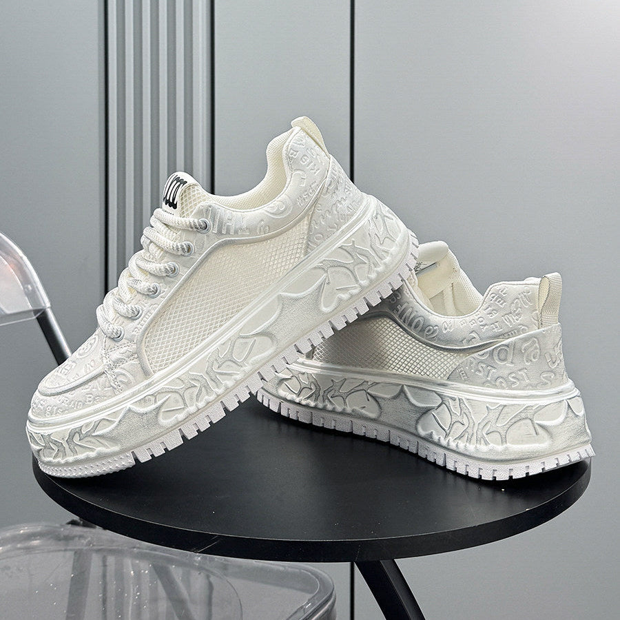 Thick-Soled Lace Mesh Sneakers WN24803