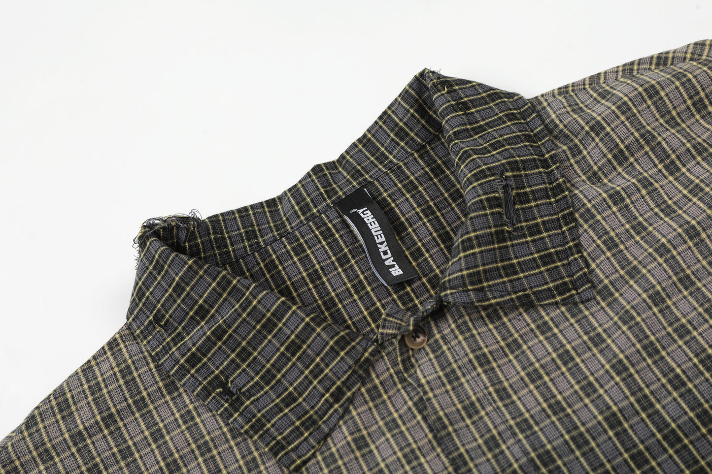 Plaid Cut Gradient Washed Short Sleeve Shirt WN25678
