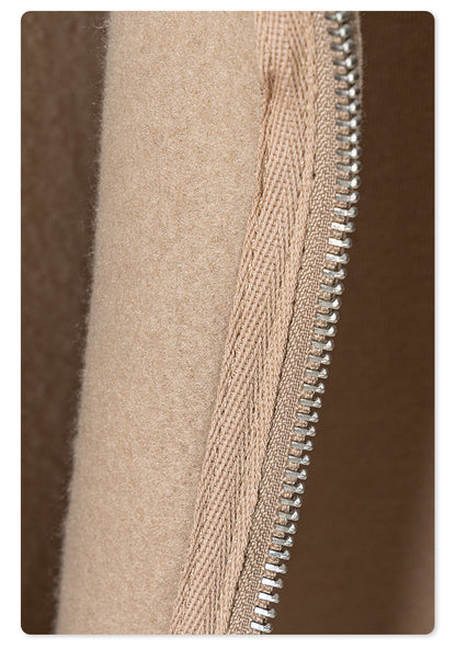 Fleece Lining Oversize Washed Zipper Hoodie WN9943