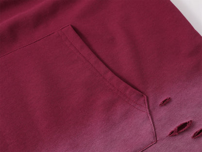 Washed Patchwork Oversize Hoodie WN11535