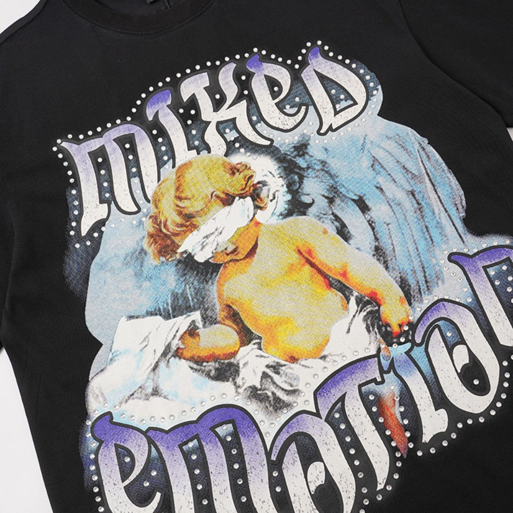 Art Graphic Print Short Sleeve T-Shirt WN28086