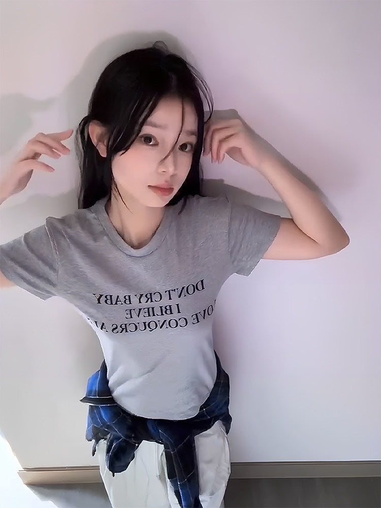 Slim Cotton Short Sleeve T-Shirt WN27158