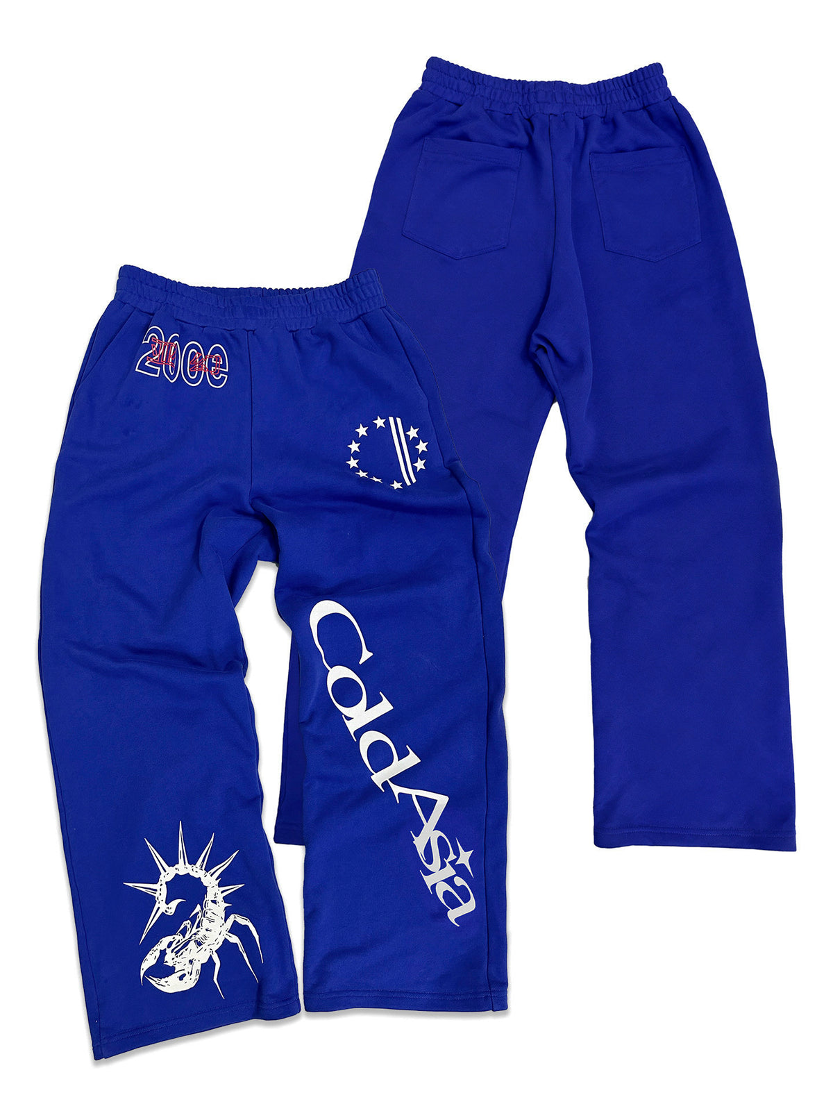Wide Leg Graphic Print Sweat Pants WN27167