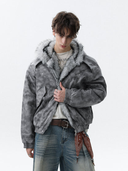 Deconstructed Design Thick Zipper Jacket WN22092