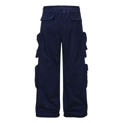 Multi-Pocket Wide Leg Cargo Pants WN25848